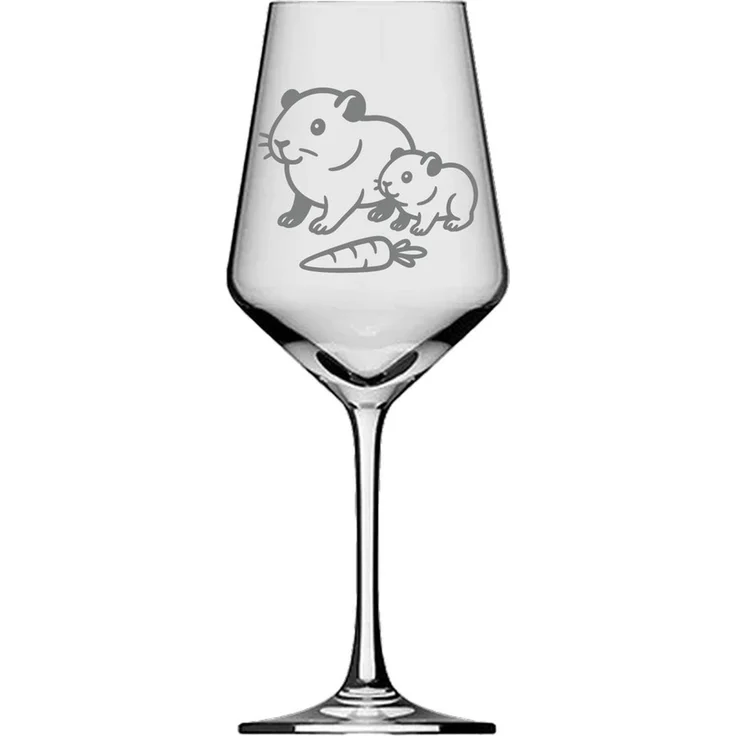 eXODA Weinglas Meerschweinchen mit Baby - 350ml absolut spülmaschinenfest, 1-tlg, Glas, Atemberaubende Darstellung – Bild 3
