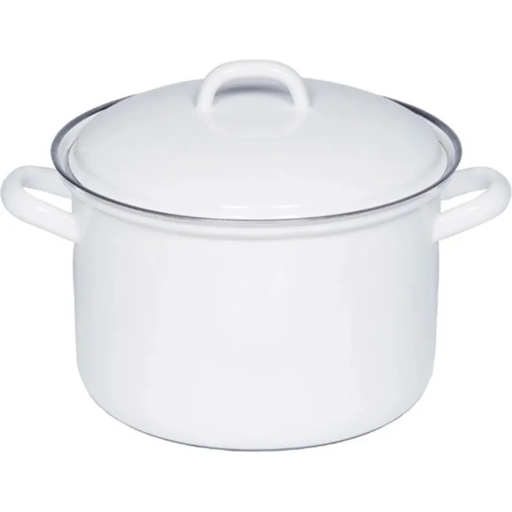 Riess Fleischtopf mit Deckel Ø20cm Emaille Classic weiss