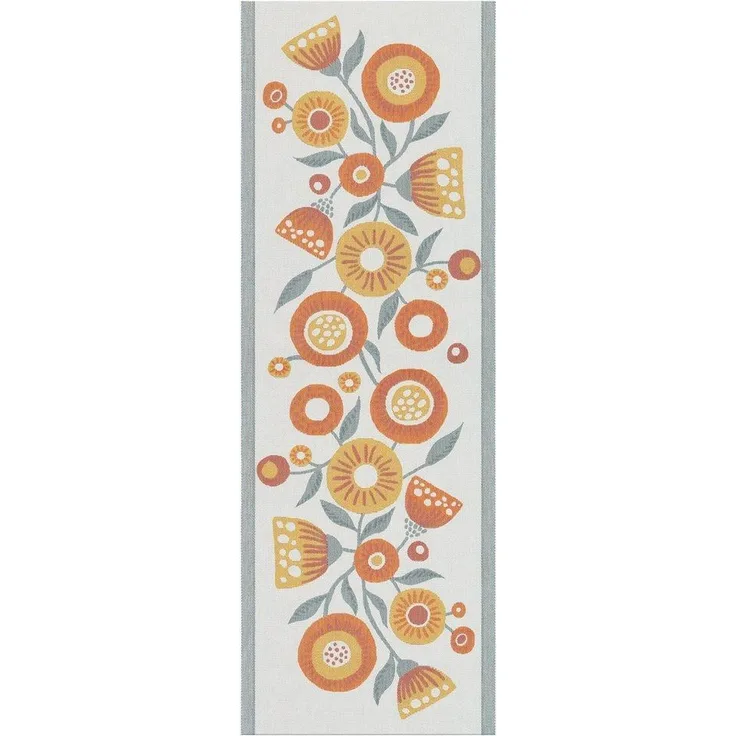 EKELUND MASTER WEAVERS 1692 Tischläufer Solblomma 35x100 cm, Pixel gewebt (6-farbig)