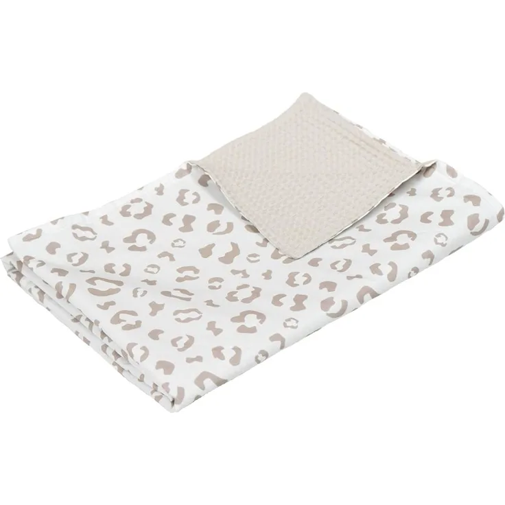 ULLENBOOM Babydecke 70x100 cm, Leo (Made in EU) - Aus Baumwolle & flauschigem Fleece (OEKO-TEX Standard), Baby Decke Neugeborenen, ideal als Kinderwagendecke oder Kuscheldecke