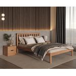 Krok Wood Massivholzbett Sofia mit Kopfteil in Buche