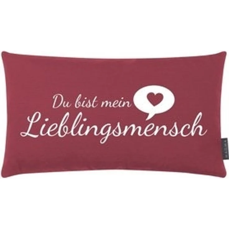 Magma Heimtex Zierkissen Magma Kissen Lieblingsmensch tomate 085 – Bild 4