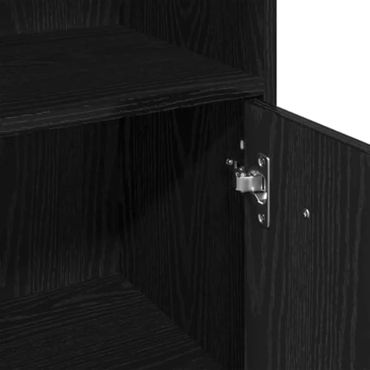 vidaXL Badezimmerschrank aus schwarzer Eiche, 30 x 30 x 95 cm, Holzwerkstoff 862497 – Bild 10