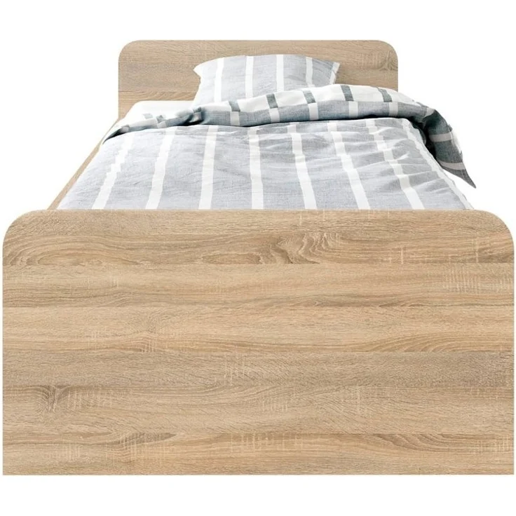 Stella Trading Boro Bett 90x200 cm, Eiche Sonoma – Bild 2