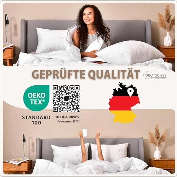 SEI Design Kopfkissen Kopfkissen Kissen Schlaftkissen 40x80 SWAN, Füllung: 100% Mikrofaser Polyester, Bezug: Mikrofaser, Rückenschläfer, Seitenschläfer, Bauchschläfer, Alternative zu Daunen – Bild 4
