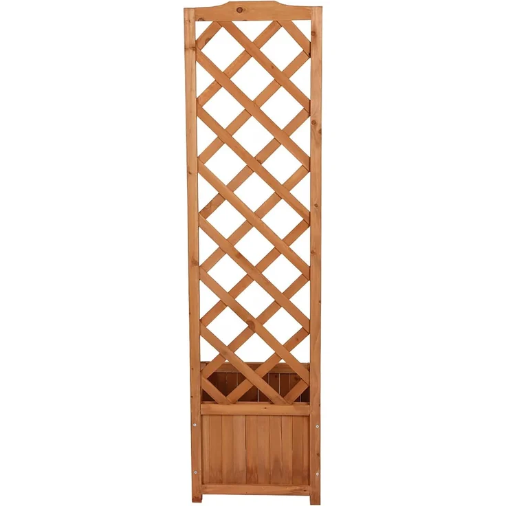 Spetebo Pflanzkübel Holz Blumenkasten mit Spalier und Rankhilfe (Anzahl, 1 St, Stück), mit integrierter Rankhilfe – Bild 5