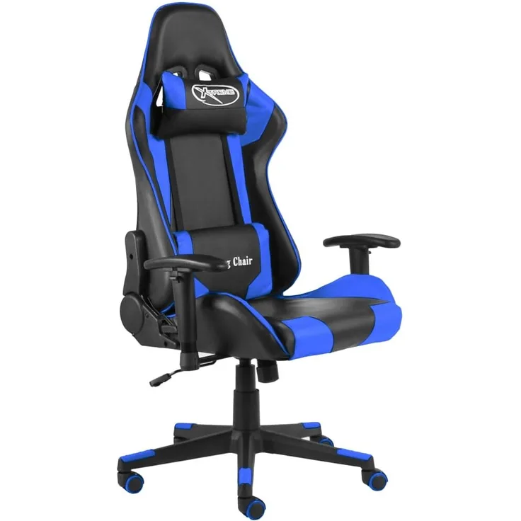 vidaXL Gaming-Stuhl Drehbar Blau PVC [20490]