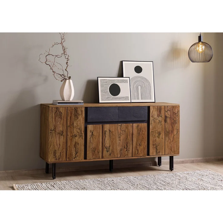 Sideboard Sheesham 155x40x77 natur unbehandelt LICHTENBERG #115 – Bild 3