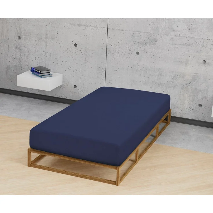 biberna Frottee-Stretch-Spannbetttuch 0012344, marine, 1x 140x200 cm - 160x200 cm – Bild 5