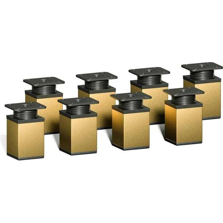 sossai® Möbelfuß Design-Möbelfüße, 4er & 8er Set, höhenverstellbar, (8-St), Farbe: Gold – Bild 1