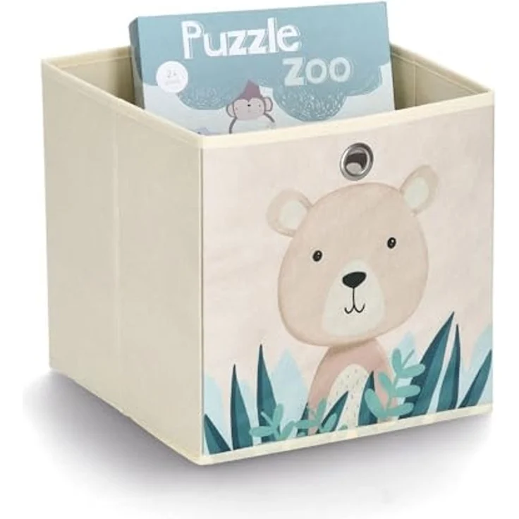 Aufbewahrungsbox Bär, Vlies - Beige – Bild 2