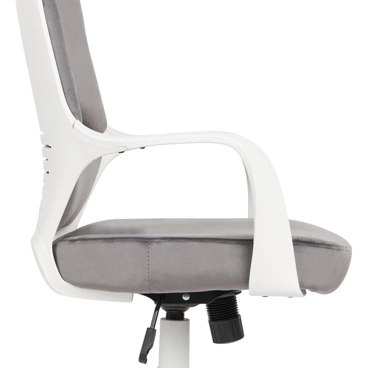 Bürostuhl DELIGHT Samtstoff Grau – Bild 6