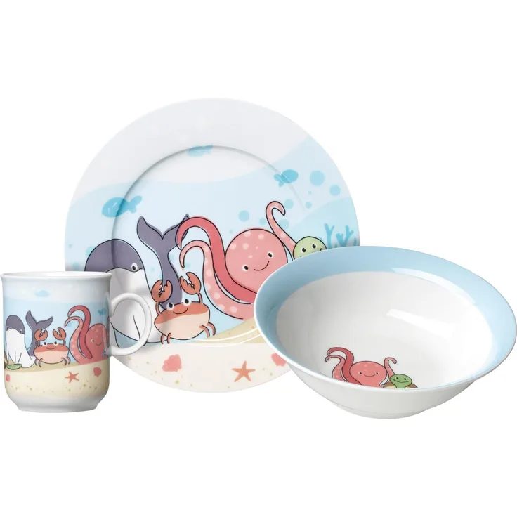 Ritzenhoff & Breker UNTERWASSERWELT Kindergeschirr Set 3-teilig