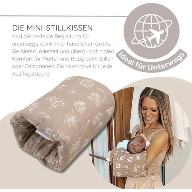 Stillkissen mini kleines Stillkissen Stillmuff in verschiedenen Designs von HOBEA-Germany (Uni grau) – Bild 5