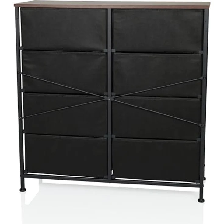 hjh LIVING Kommode mit 8 Schubladen RAGALA Light 80 x 30 x 82 cm Regalsystem Sideboard für Wohnzimmer Schlafzimmer Flur, Räuchereiche – Bild 8