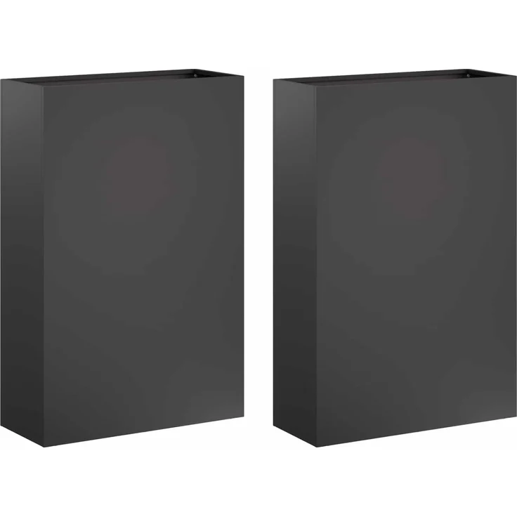 vidaXL Garten-Pflanzgefäß 2 stk. Schwarz 40 x 20 x 75 cm 8005429 – Bild 2
