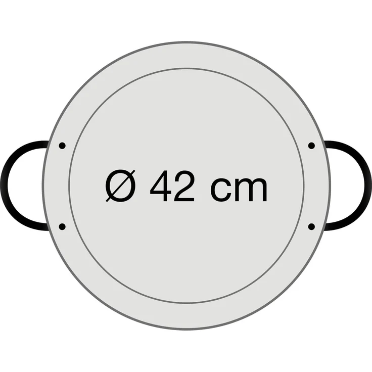 Paella-Pfanne Stahl poliert Ø 42 cm – Bild 3