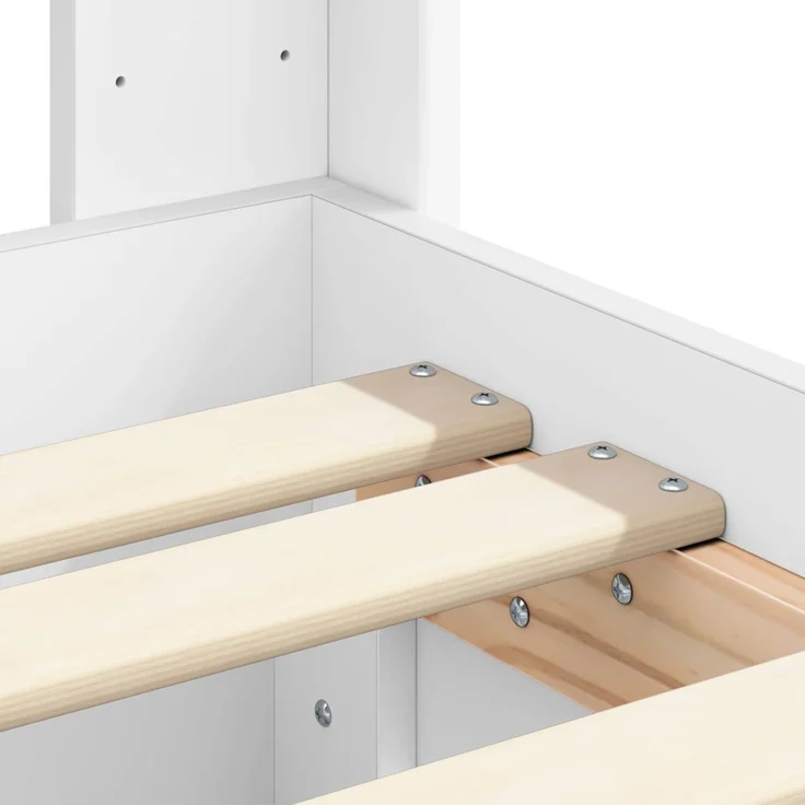 vidaXL Bettgestell mit Stauraum und Kopfteil Weiß 90 x 200 cm 3413977 – Bild 10