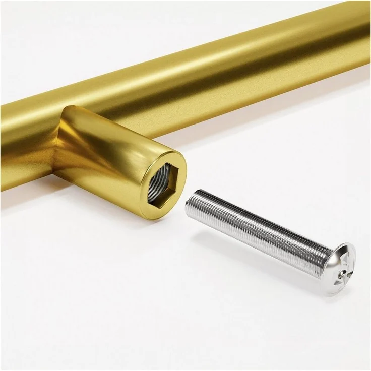 Prima-Online Möbelgriff Möbelgriff Küchengriff Schrankgriff mit Schrauben Gold 10-50cm (1-St) – Bild 3