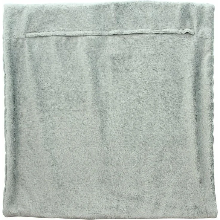 Kissenhülle "Zopfmuster" in grau, 45x45 cm, samtig weich, Kissenbezug mit Strickmuster, Zierkissenbezug – Bild 3