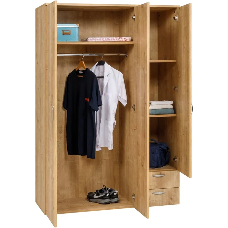 Kleiderschrank, Saphir Eiche, 120x177x52cm – Bild 3