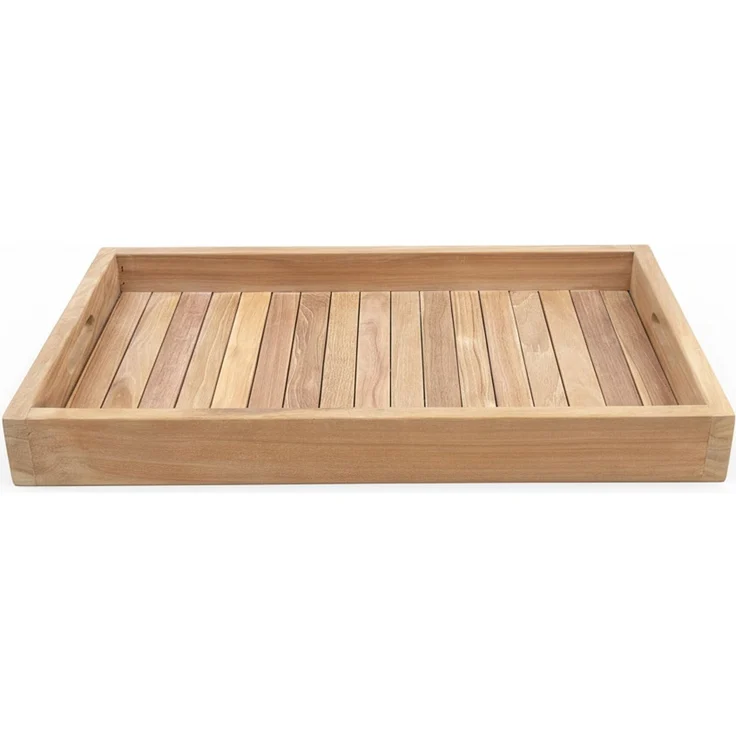 Teakholz Tablett 60cm – Bild 2