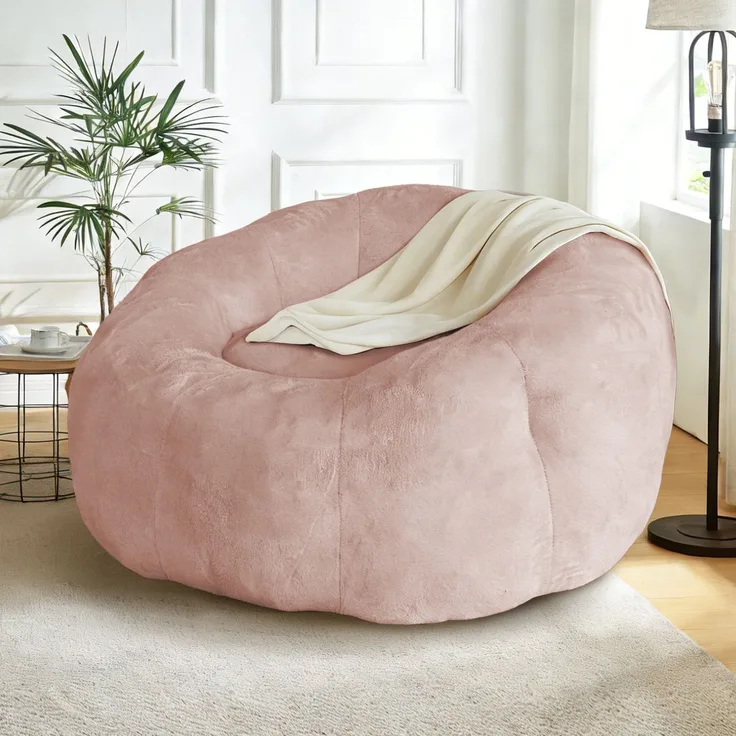 Sitzsack 54 x 54 x 35 cm in Rosa – aus Flannelette, stabil und vielseitig für Wohn- und Schlafzimmer