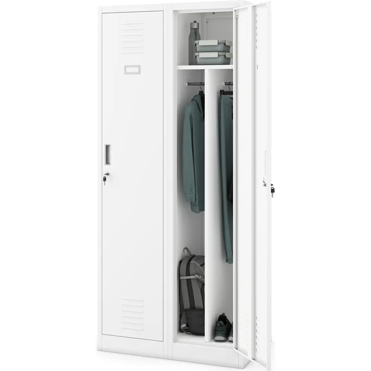Jan Nowak Spindschrank Umkleideschrank Metall 2 Abteile 180 x 80 x 50 cm