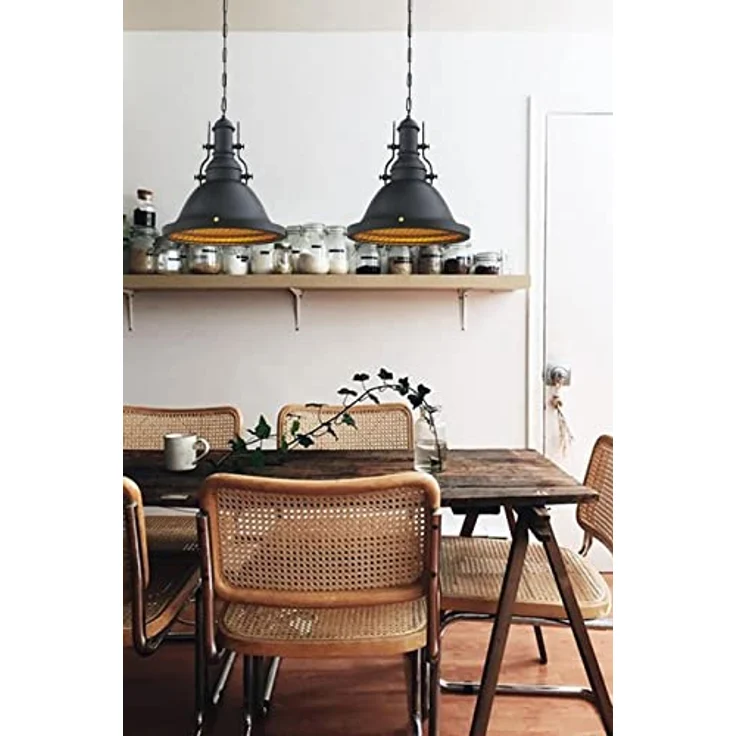Bamyum Pendelleuchte Bamyum Pendelleuchten I Turami I Schwarz E27 Ø30 cm Metall Lampe, ohne Leuchtmittel – Bild 4