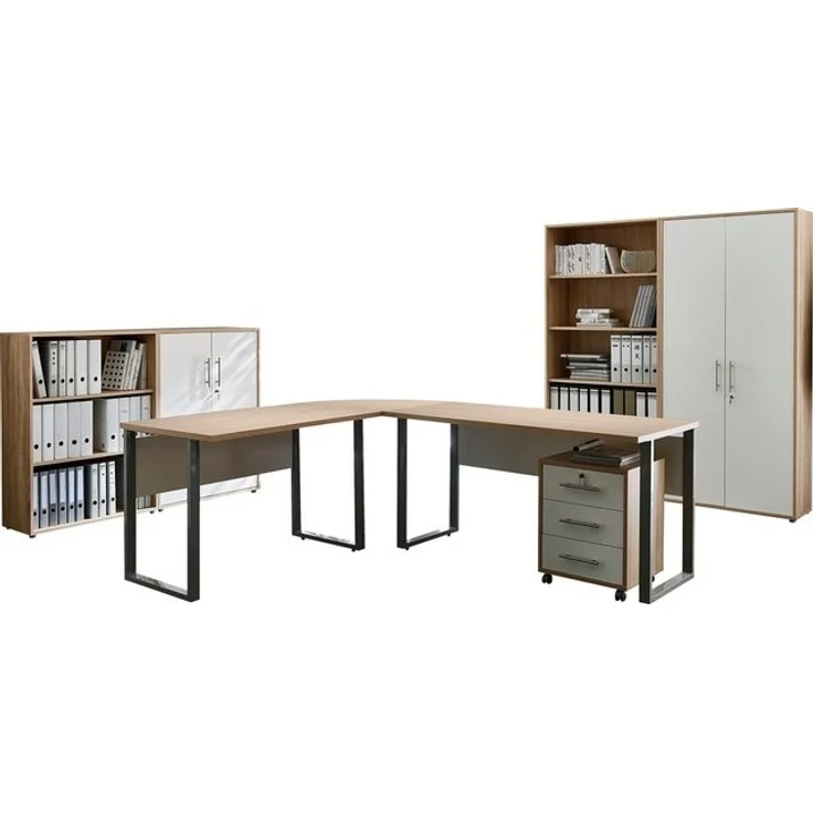 BMG Möbel Büromöbel-Set Tabor Office 1, (Set, 8-tlg) – Bild 4
