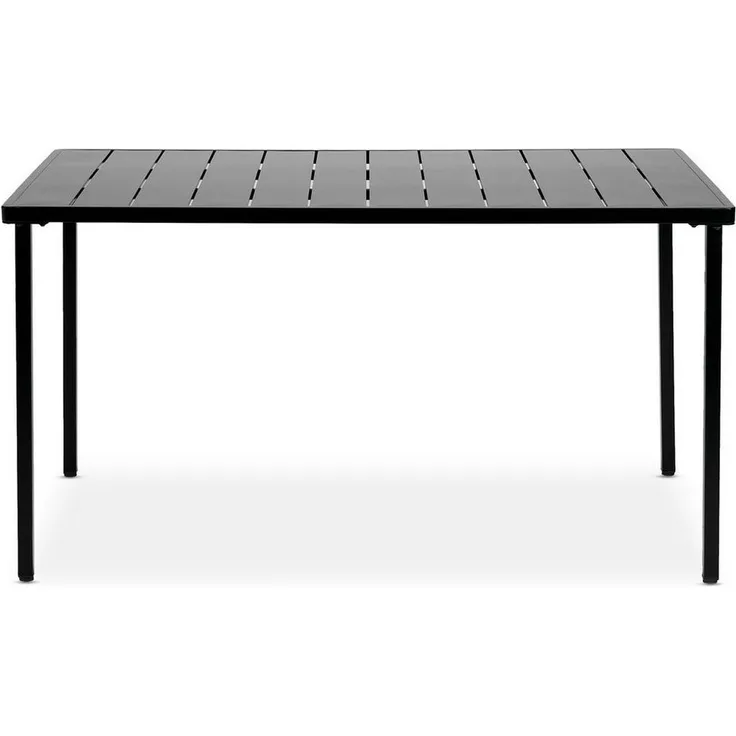 IDIMEX Gartentisch AZALEA, Outdoor Tisch 140x80cm wetterfest aus Metall Terrassentisch schwarz