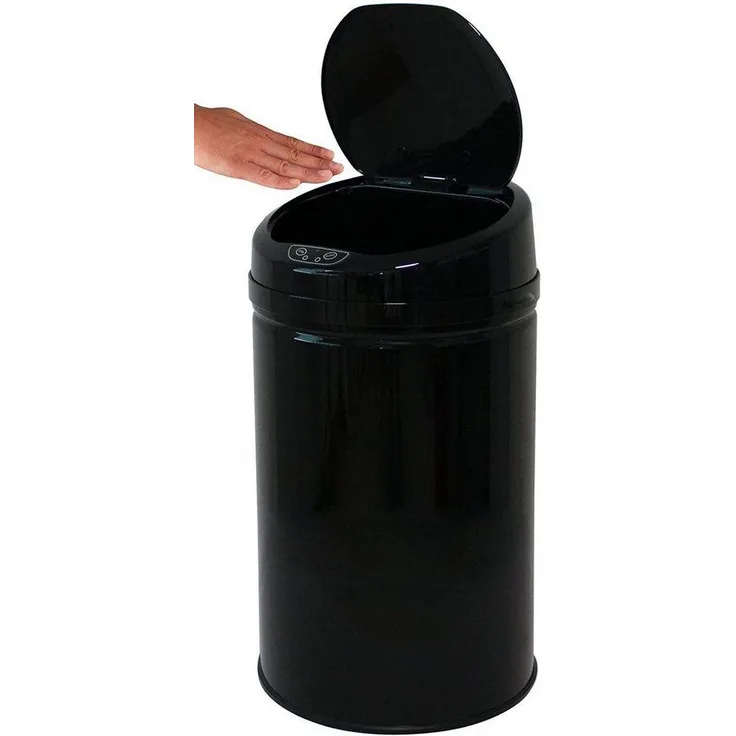 ECHTWERK Mülleimer INOX BLACK, Infrarot-Sensor, Korpus aus Edelstahl, Fassungsvermögen 30 Liter