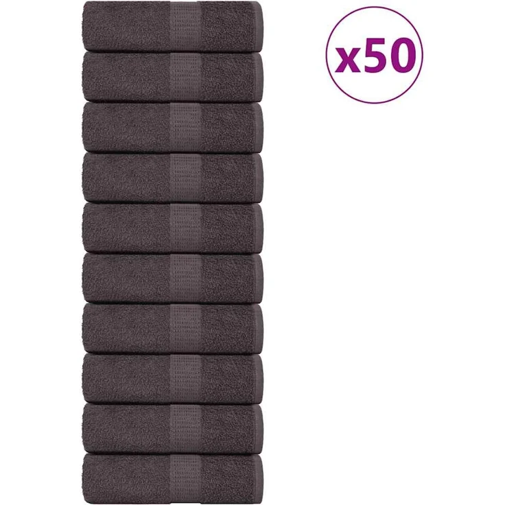 vidaXL Waschtücher FROGN 50 Stk. Anthrazit 30x30 cm 360 g/m² 136676 – Bild 1