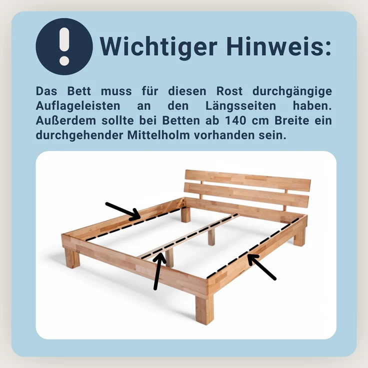Madera XXL –Rollrost mit 23 extra stabilen Leisten aus massivem Buchenholz, belastbar bis ca. 280 kg, Größe: 60x120 – Bild 5
