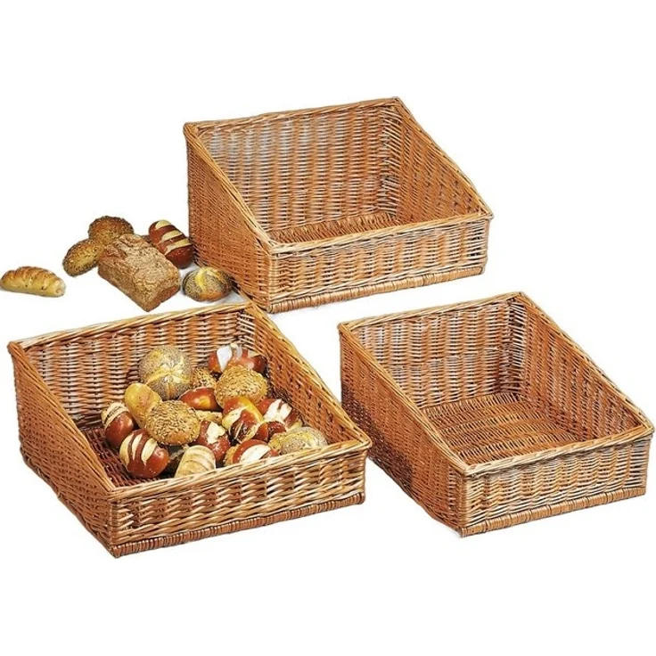 Dekoleidenschaft Brotkorb aus Weide geflochten, Buffetkorb Obstkorb Aufbewahrungskorb Weidenkorb, Weide, (1-tlg), Auslagekorb Verkaufskorb Flechtkorb Korb – Bild 4