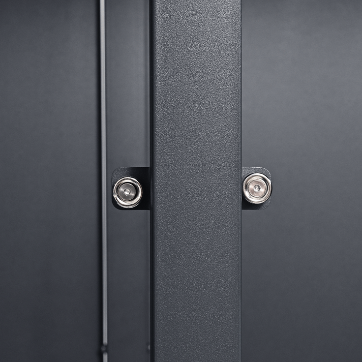 2er Mülltonnenbox für 120 l in Anthrazit - Premium Verkleidung Wetterfest & Korrosionsbeständig - Storage Cabinet Möbelschrank mit Gasdruckdämpfer Soft-Close Deckelseilzug Magnetverschluss – Bild 4