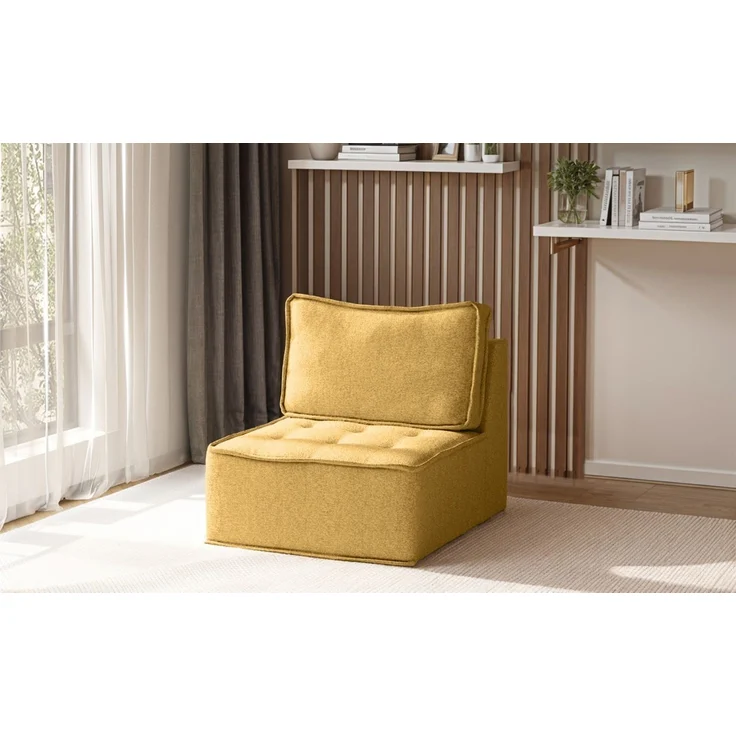 Sessel Designersessel SANDE XS Stoff Raven Honiggelb – Bild 1