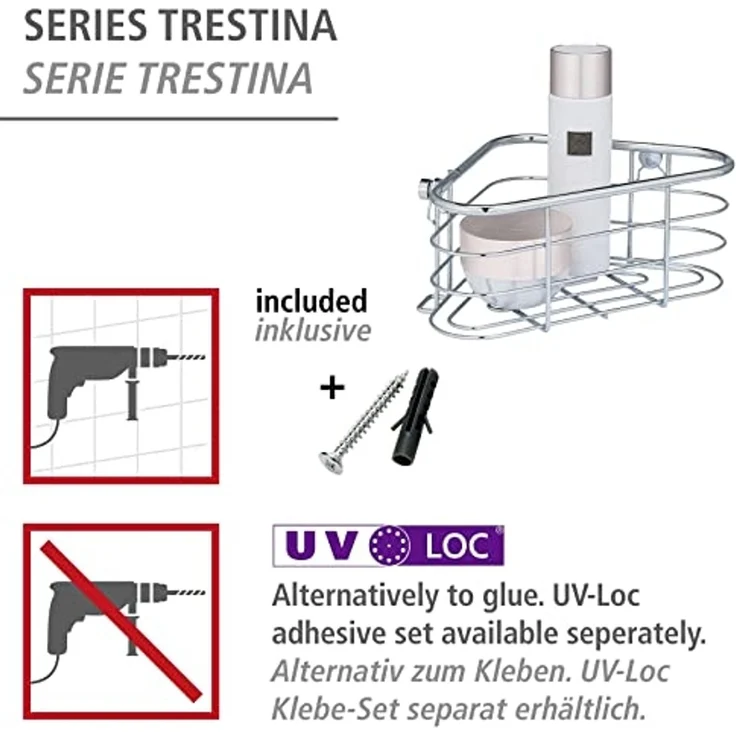 Wenko Eckablage Trestina Edelstahl – Bild 2