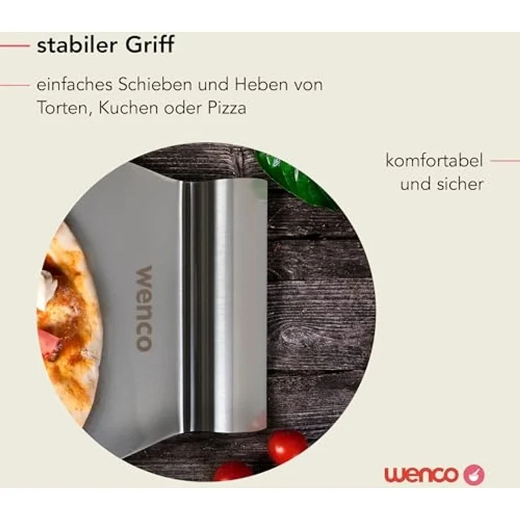 wenco Kuchenheber & Tortenheber Edelstahl – Stabiler Tortenretter mit Griff – Küchenhelfer auch als Tortenplatte und Pizzaschieber verwendbar – silber – Bild 3