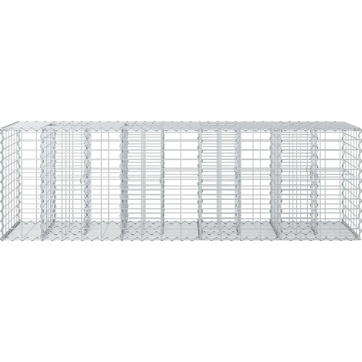 vidaXL Gabionen-Hochbeet 180 x 60 x 55 cm Verzinkter Stahl Silber 42033323 – Bild 6
