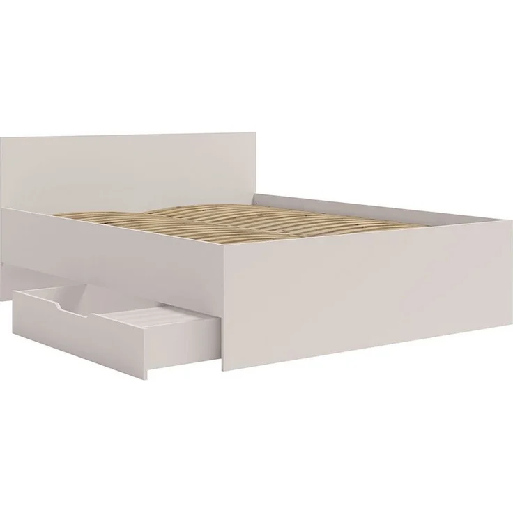 Lomadox Schlafzimmer-Set MOLLERUSA-132, (Spar-Set, 7-tlg, Bett Kleiderschrank Sideboard Bettschubkästen Nachttische), in kaschmir mit schwarzen Griffen, Liegefläche 160x200 cm – Bild 3