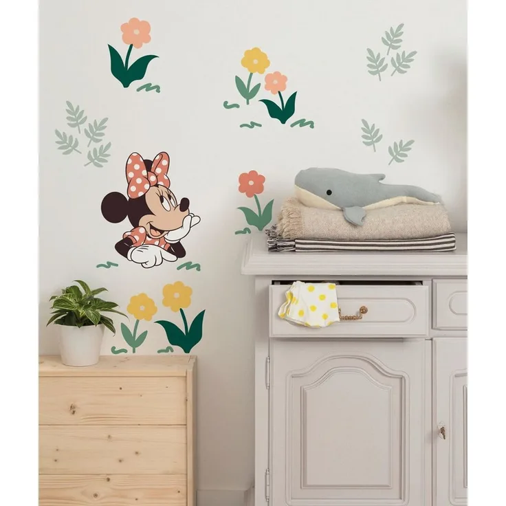 Komar Wandtattoo Disney Minnie Mouse Beauty in Bloom (1 St), Künstler: Disney, 50 x 70 cm (Breite x Höhe) - Kinderzimmer, Wandsticker