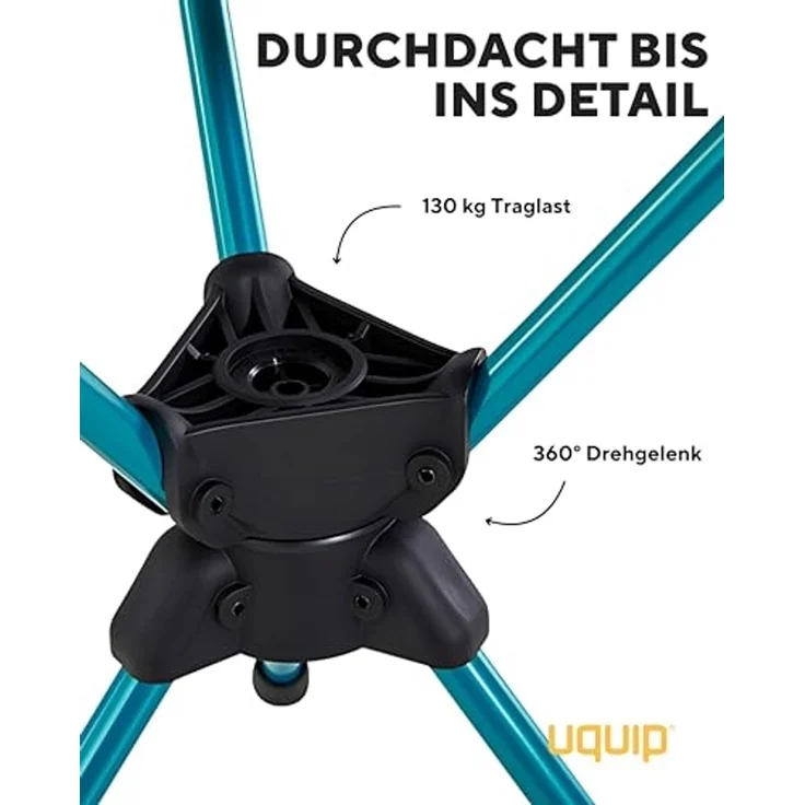 UQUIP Campinghocker Campinghocker Three Sixty Mini 360°, Leichtgewichts Dreibein Hocker 130 kg – Bild 5