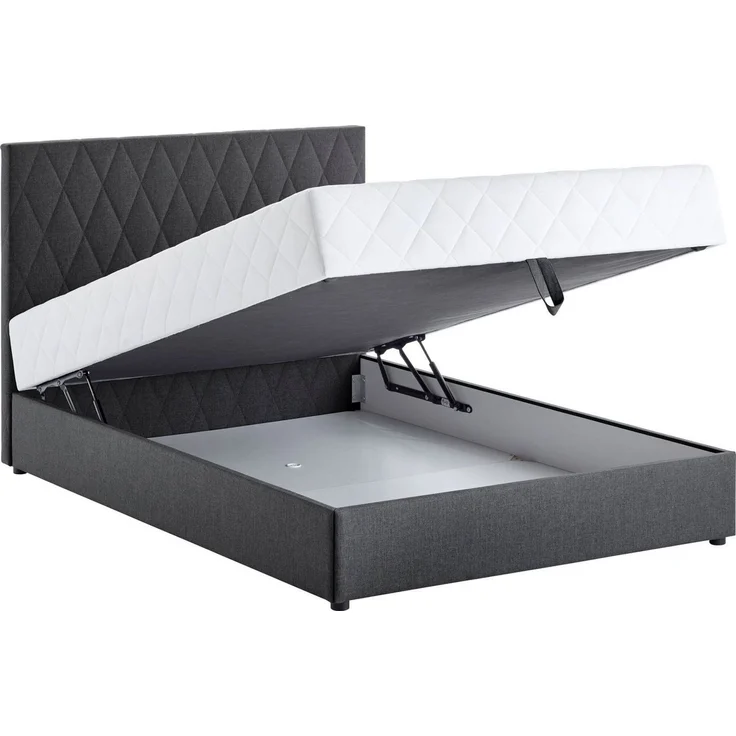 Atlantic Home Collection Stauraumbett Benita, mit Taschenfederkern 120x200 cm Anthrazit – Bild 3