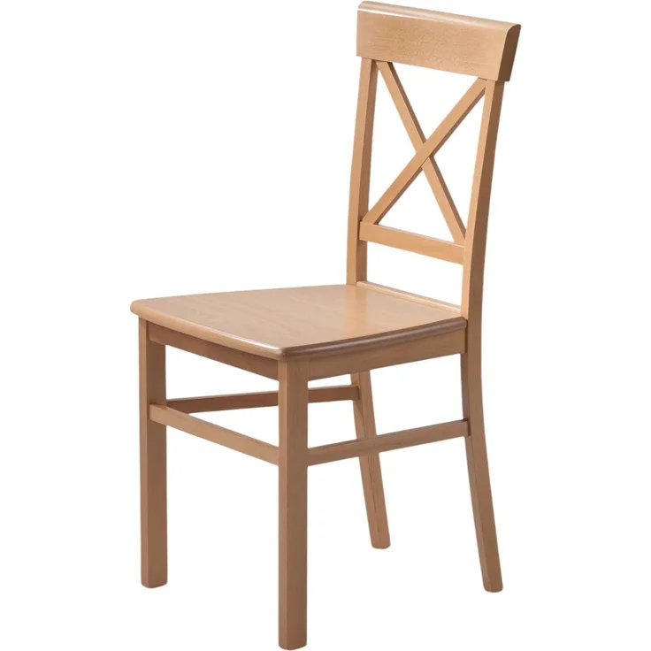 Küchenstuhl (2er-Set) Dela aus Massivholz 44 x 51 x 93 Esszimmerstuhl massiv Buche lackiert 12153