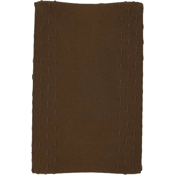 MEYCO Baby Knots Wickelauflagenbezug (weich und hautfreundlich, aus 100% Baumwolle, waschbar, einfache Pflege, trocknergeeignet, Größe: 50x70 cm), Schokolade – Bild 2