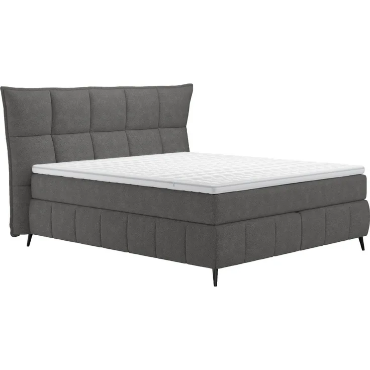 COTTA Boxspringbett SARAH inkl. 7-Zonen-TTFK-Matratze H2-H4, inkl. Topper, Strukturstoff, 160/180x200 cm