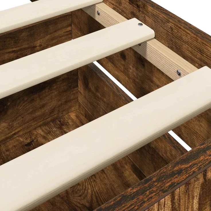 vidaXL Bettrahmen mit Schubladen Geräucherte Eiche Holzwerkstoff 3429511 – Bild 7