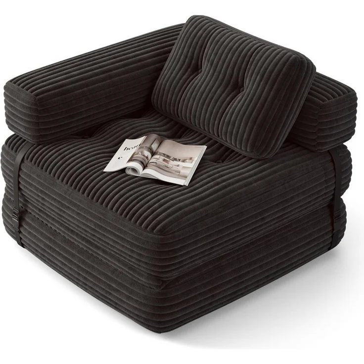 Bealife 1,5-Sitzer Klappbares Sofa, Relaxsessel Indoor-Lazy mit Armlehnen – Bild 1