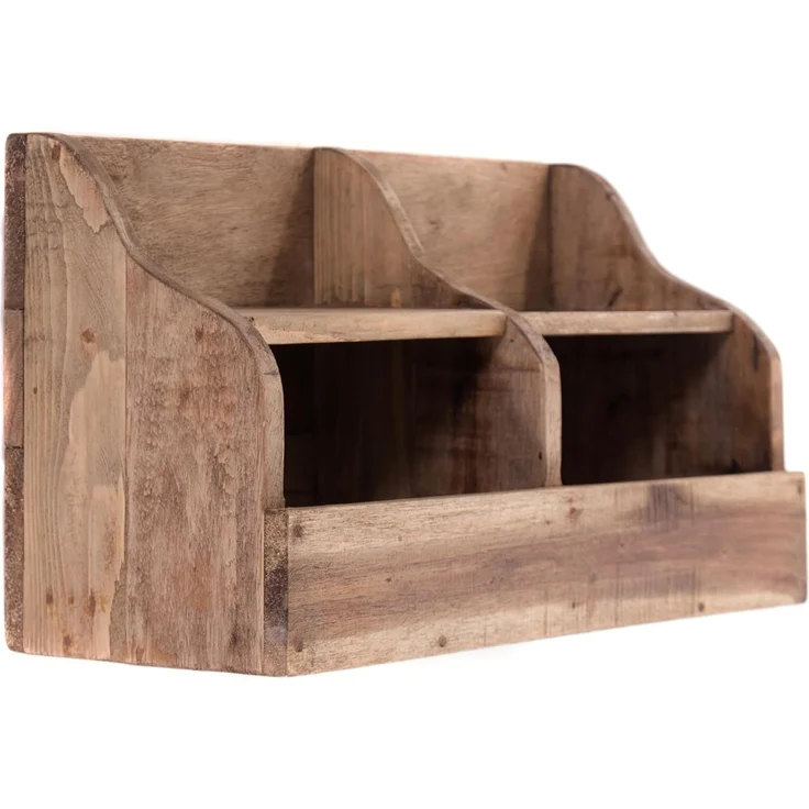 DESIGN DELIGHTS Wandregal WANDREGAL "STORAGE 40", Mahagoni Holz, 40 cm, Holzregal – Bild 1